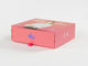 Розовые бумажные коробки ящика с однослойным Силк пояса все напечатанное
